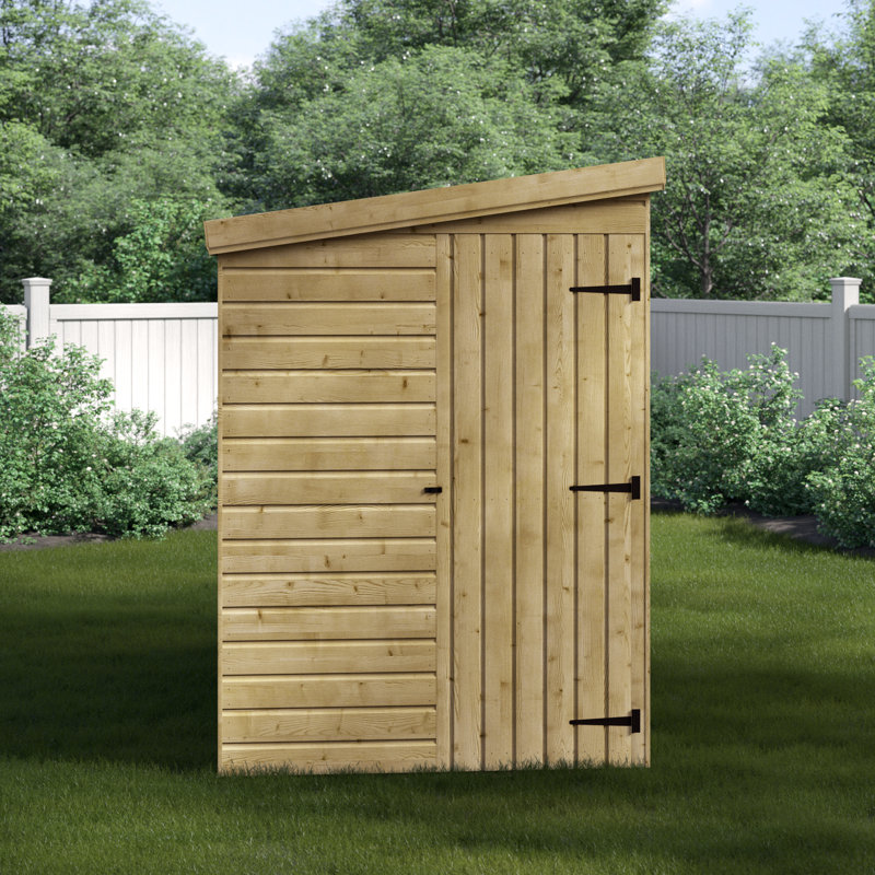 5 Ft. W x 8 Ft. D Shiplap Pent Wooden Shed, 5 Ft. W x 5 Ft. D
