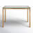 Sawin Glass Top Metal Base Writing Desk