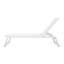 Chaise longue d'extérieur en métal et filet en aluminium blanc à envers en maille pour plus de confort