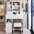 37" Makeup Vanity Desk With Sliding LED Mirror And Power Outlet – Lighted Vanity Table Set With Stool
