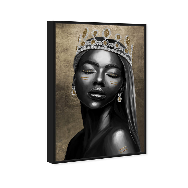 Princesse platine - Impression sur toile, Toile avec cadre noir, H 30 po x l 20 po