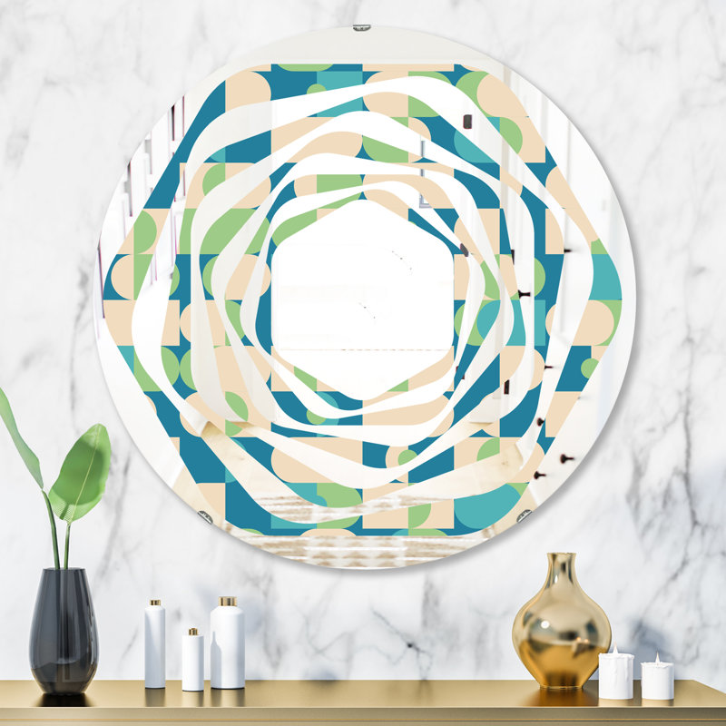 Miroir mural Whirl Abstract, H 23,6 po x l 23,6 po