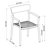 Dugas 5Pc Outdoor Patio Dining Set - Gray Chairs