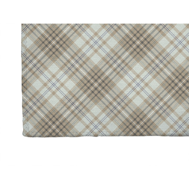Tapis de cuisine Chinny Tartan, Taupe, Rectangulaire 2 pi x 3 pi