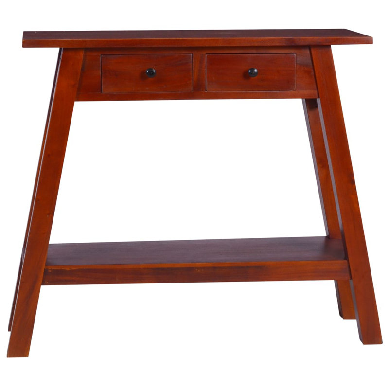 Console en bois massif 31,5 po Delvonte, Brun