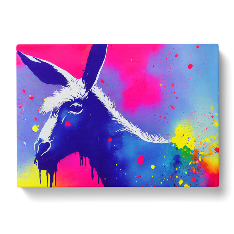 Colourful Donkey Art Vol.2 Abstract - Wrapped Canvas, 40cm H x 60cm W x 3cm D