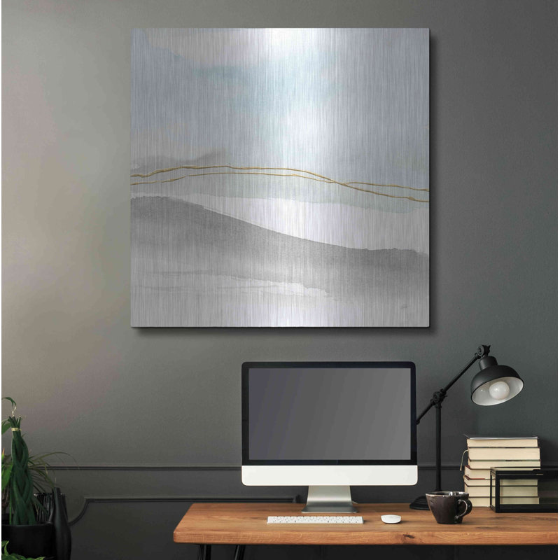 Brayden Studio «Gold Horizon I» par Chris Paschke, art mural en métal, H 36 po x l 36 po