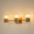 3-Light Modern Ribbed Glass Vanity Light for Bathroom