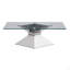 Table basse d'appoint en chrome avec plateau en verre Exeter-131142378