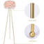 Lampe sur pied en plumes Modern Art, 60 po de hauteur, lampe sur pied en métal avec abat-jour rose