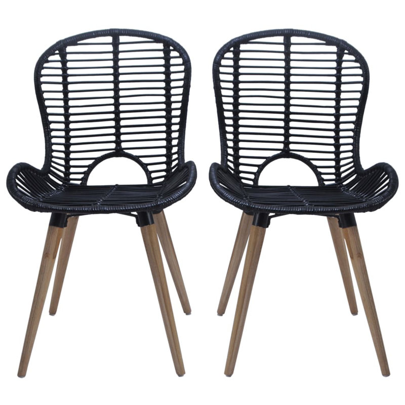 Outdoor Patio Dining Side Chair, Black