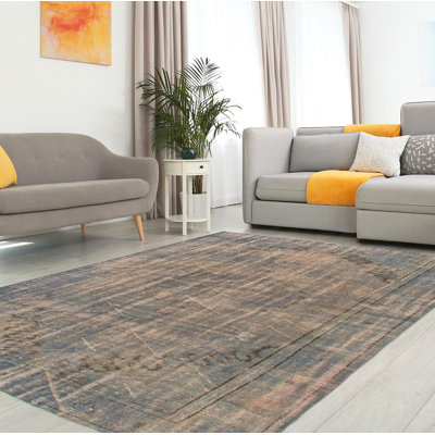Tapis unique en laine noué à la main 2000S 6 pi 7 po x 9 pi 5 po Ohaus