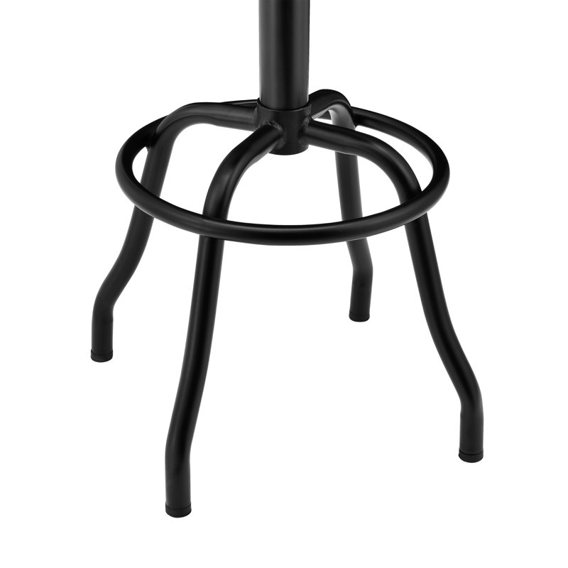 Petrone Upholstered Adjustable Height Counter Stool with Metal Frame, Vintage Coffee Brown