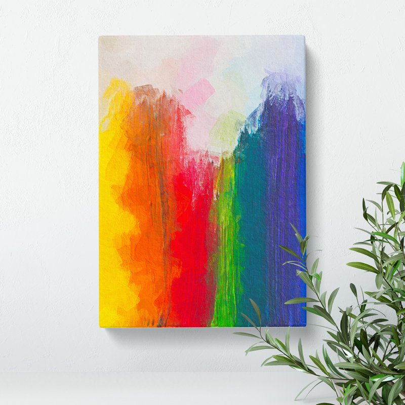 XV1022-4709X Touching The Rainbow Abstract - Print, Wrapped Canvas, 50cm H x 35cm W, No Matte