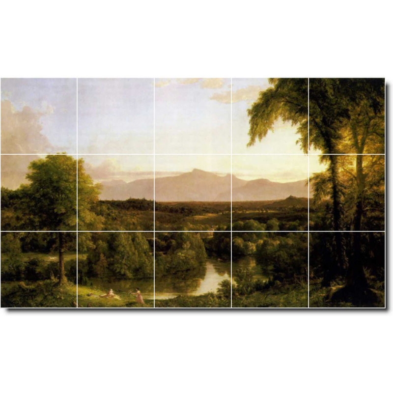 Carreau de peinture murale 40 po x 24 po 8 po x 8 po, Paysage 01911