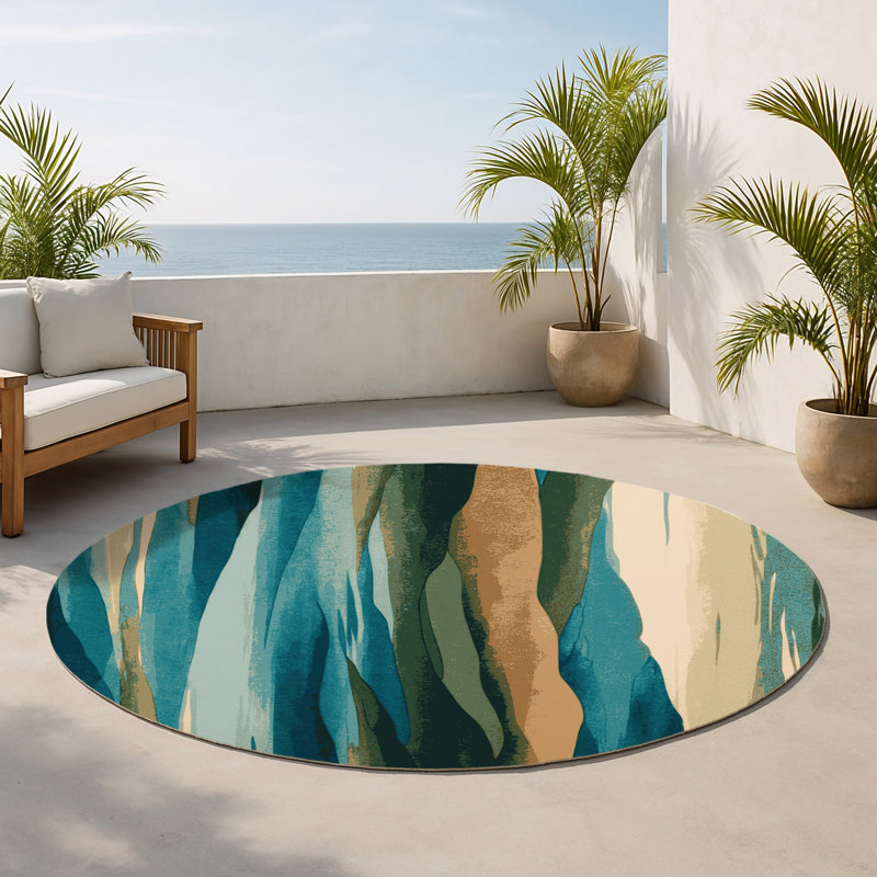 Tapis intérieur et extérieur Horizon Drift, Rond 5 pi