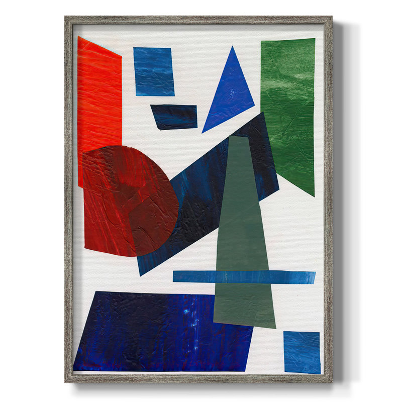 «Colorful Shapes III», reproduction encadrée - bois massif, H 11 po x l 9 po