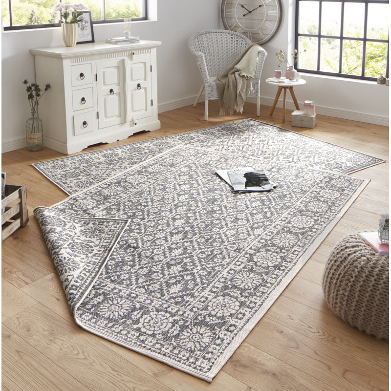 Curacao Flatweave Grey Rug, Rectangular 120 x 170cm
