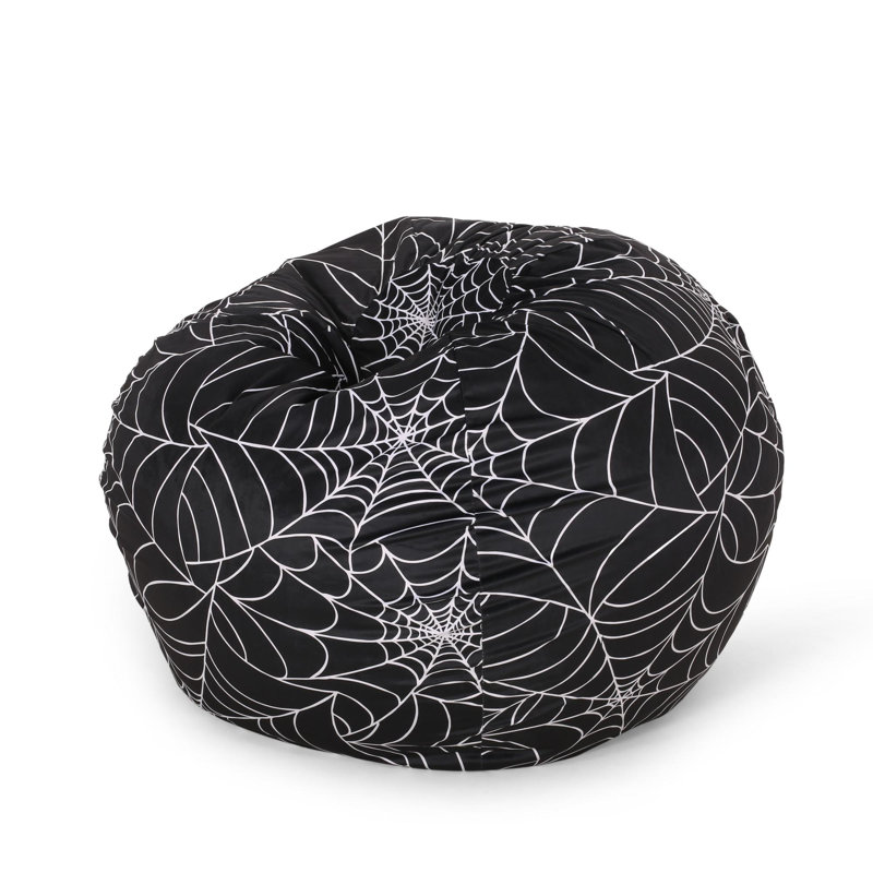 Spiderweb 3 Foot Holloween Bean Bag, Black and White