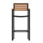 Tabouret d'extérieur Clarie de qualité commerciale avec accoudoirs et lattes en résine de polyester-87001963
