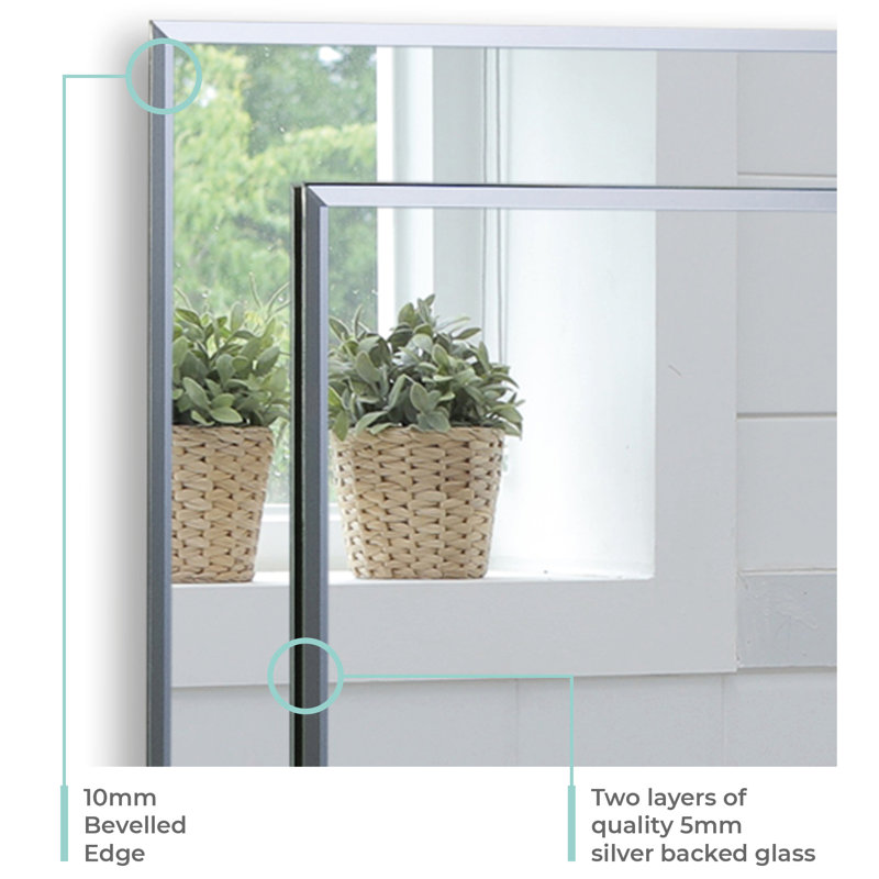 Seeger Flat Wall Mirror, 70cm x 50cm