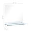  Miroir mural transparent en verre trempé 15,7 po x 15,7 po-528986114