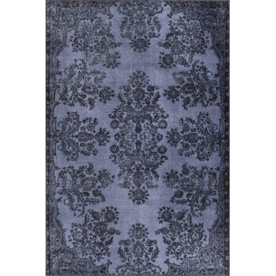 Tapis de luxe bleu marine, 2,5 x 7,5 pieds | 100% polyester, 54,6 oz / m² | Hauteur des poils: 0,16 pouce | Polyester recyclé dessous | Tapis élégant et durable pour la maison ou le bureau