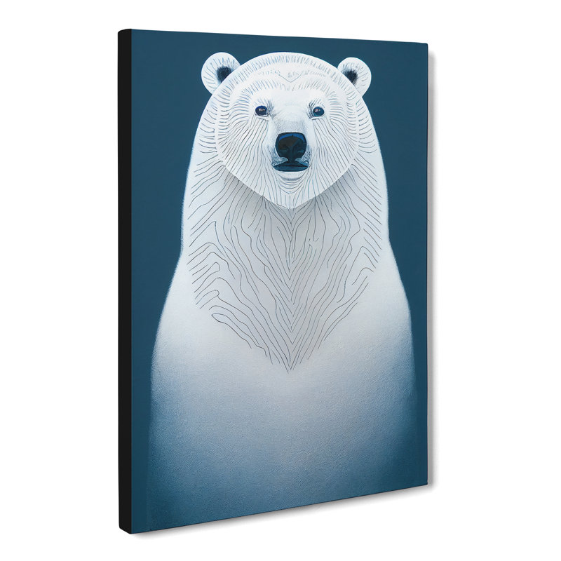 Parley Polar Bear - Wrapped Canvas, 50cm H x 35cm W x 3cm D