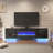 Bhhatu U-shaped Legs Mirrored Finish TV Stand with Electric Fireplace Included-98876980-99357219