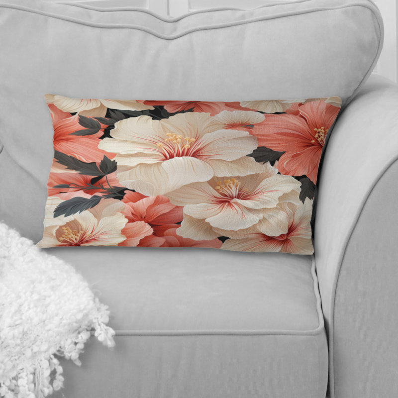 Coussin décoratif imprimé tropical Tropical Whisper