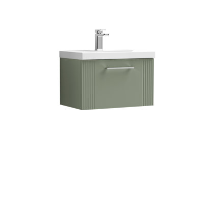 Deco 610mm Single Bathroom Vanity with Integrated Vitreous China Basin