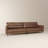 87" Mid-Century Modern Faux Leather 3-Person Sofa