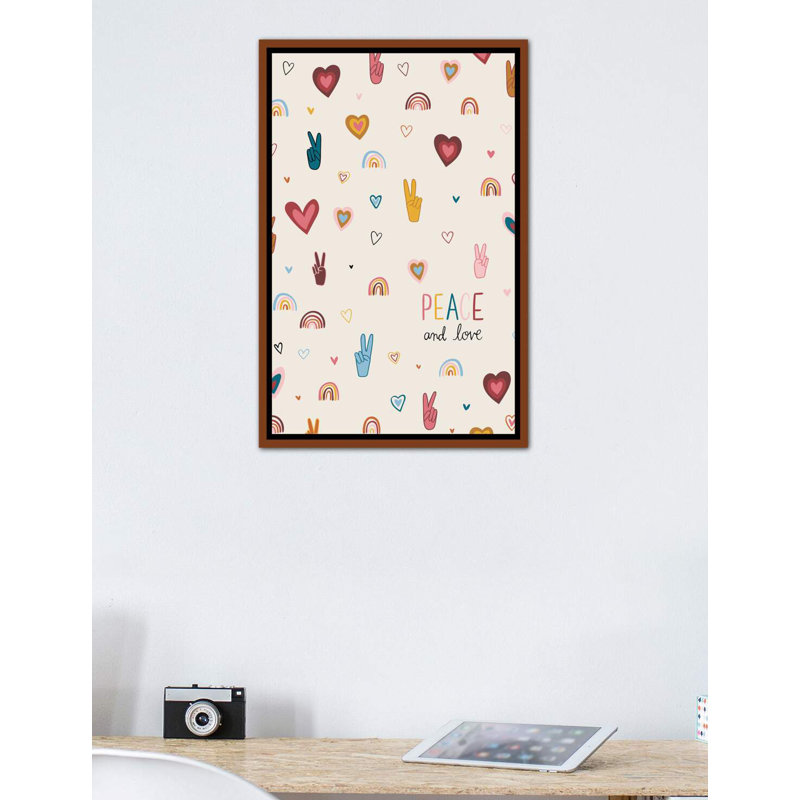 Art vi vibes, Toile avec cadre noir, H 26 po x l 18 po x P 1,5 po