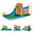 6-In-1 Tropical Inflatable Water Slide Summer Theme Jumping Castle Includes Floating Ball Slide Trampoline Pool Cannon Climbing Wall With Carry Bag, Repair Patches And 450W Air Blower