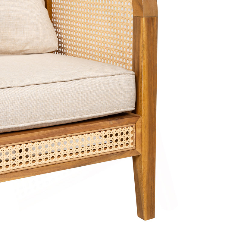 Chaise avec accoudoirs rembourrée pour l'extérieur