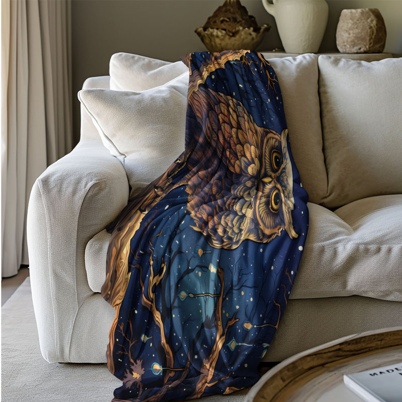 Mystical Golden Elements - couverture en sherpa de qualité supérieure 1 pièce - reproduction d'art luxueuse, Grand lit