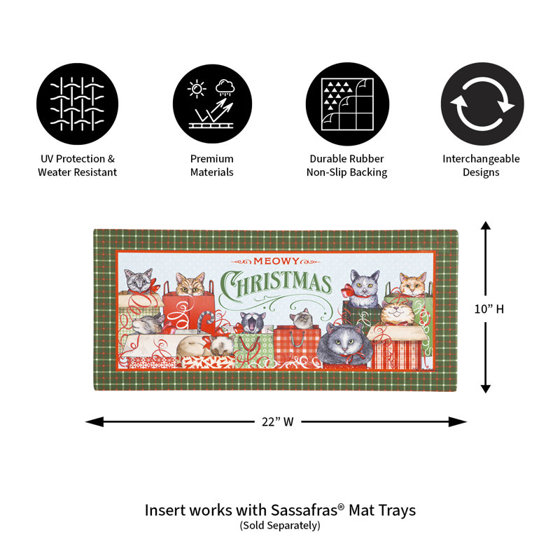 Tapis de Noël Meowy Sassafras