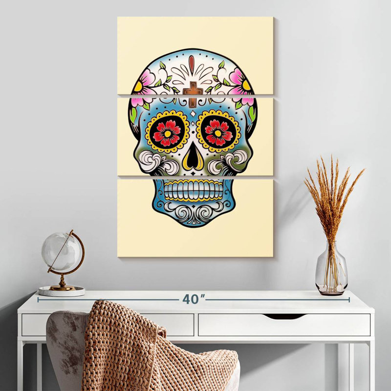Lelend Creative White Skull, 32" H x 20" W