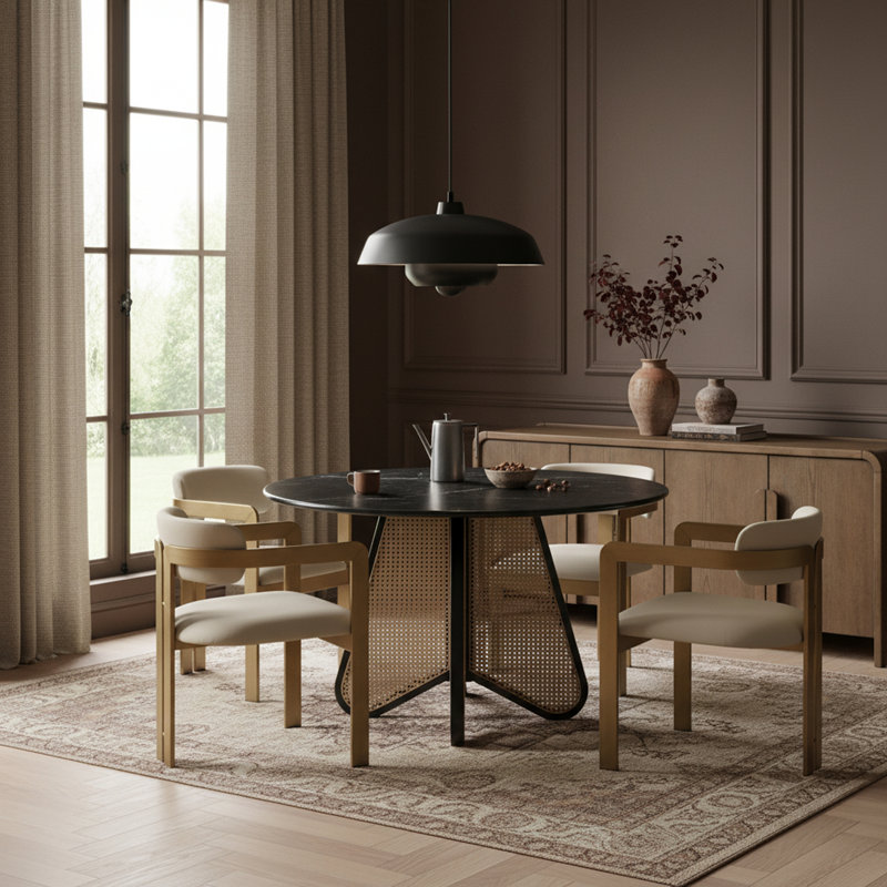 Chaise rembourrée en cuir Aurum, Cuir végétalien beige, Laiton brossé