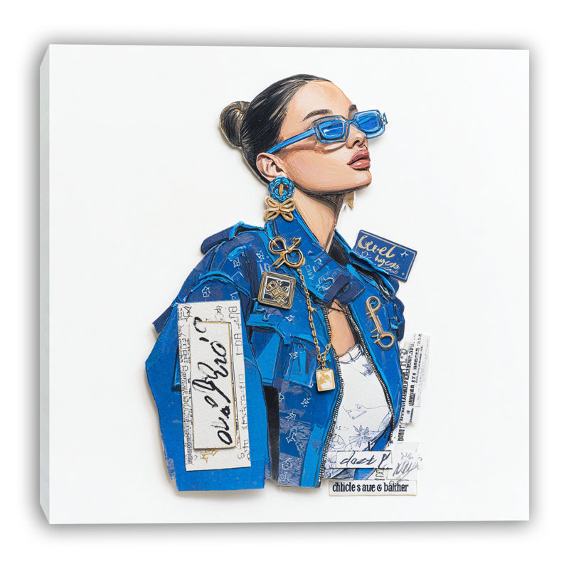 «Blue», impression sur toile tendue, L 40 po x H 40 po x P 1,5 po