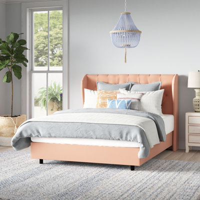 Amaia Upholstered Wingback Bed