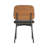 Mid-Century Modern Dining Chairs Set of 2, Upholstered Faux Leather Seat & Back, Wood Accent with Metal Legs, Side Chairs for Kitchen, Dining Room & Living Room, Black-532510779