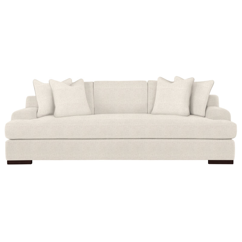 Andie 95'' Recessed Arm Sofa, Cream Chenille 1345-002, Mocha