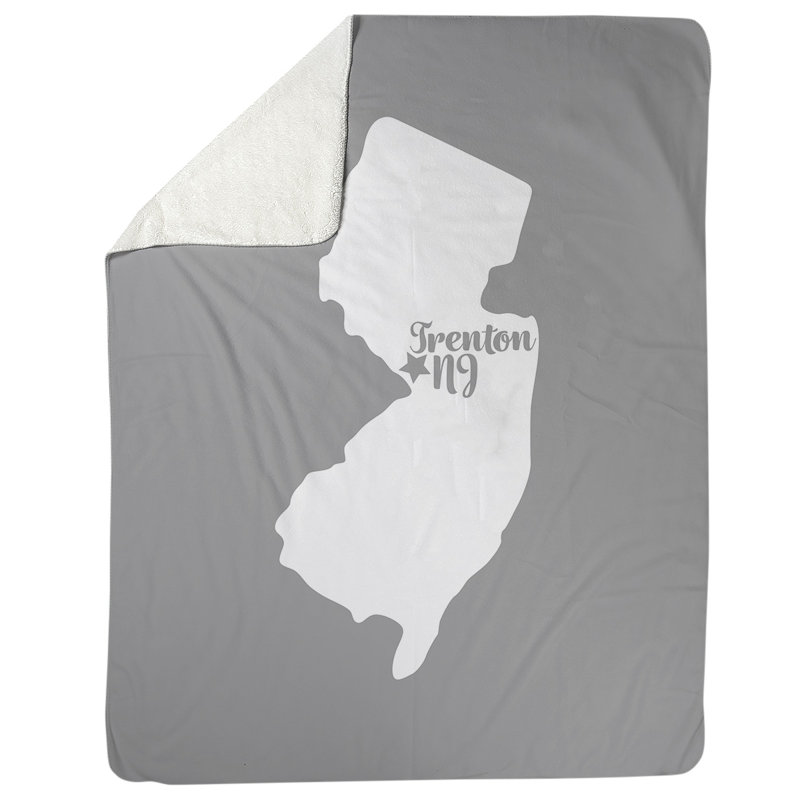 Jeté polaire trenton new jersey, l 52,5 po x L 62,5 po, Gris