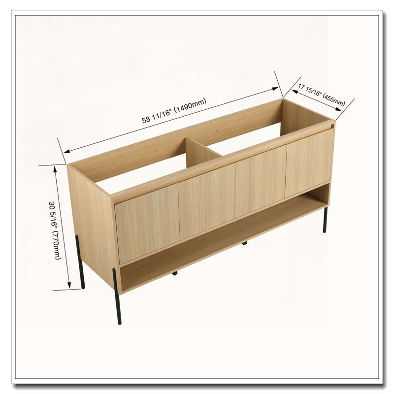 Freestanding Bathroom Vanity With Soft Close Doors Easy To Assemble