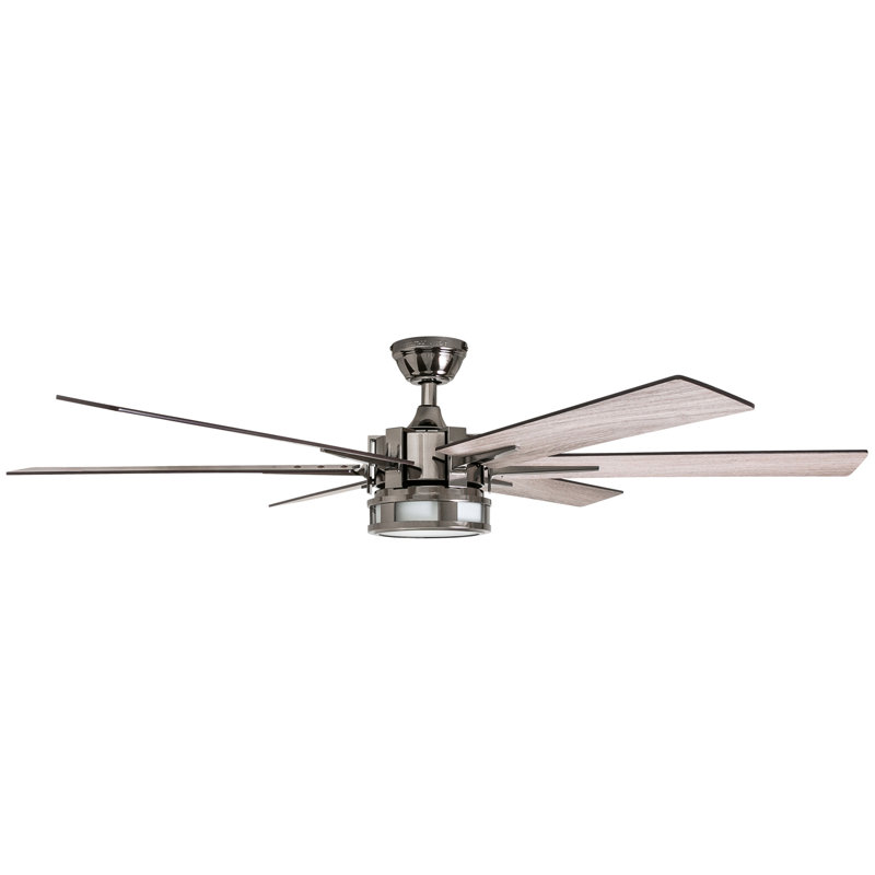 Kaliza 56" Ceiling Fan with LED Light, Gun Metal