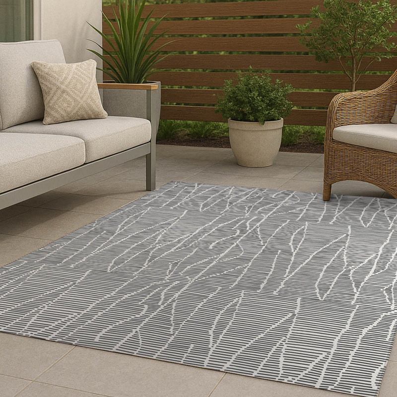 Grer Non-Slip Outdoor Rug, Rectangle 2' x 3'