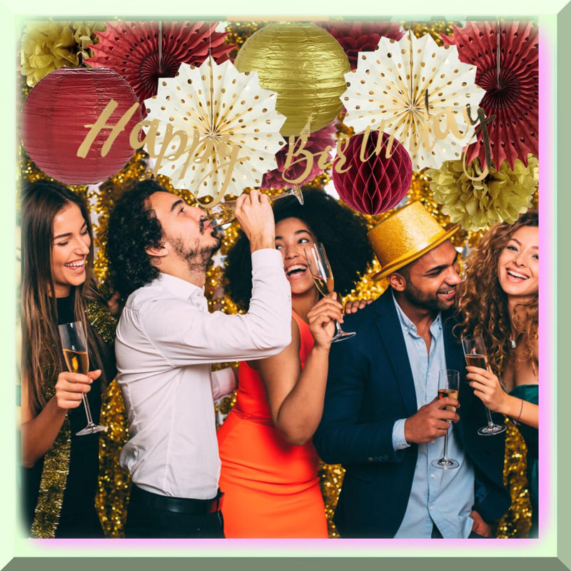 Party Vibes 3-Pack Blue Fringe Streamer Backdrop Curtains