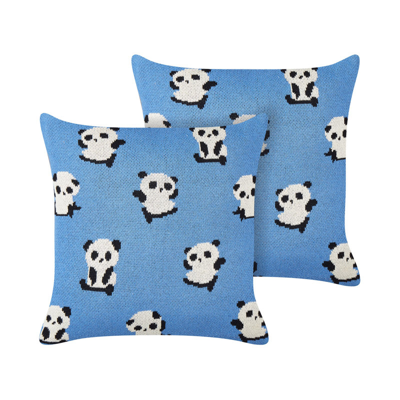 Benefiel Animal Print Square Throw Cushion, Blue