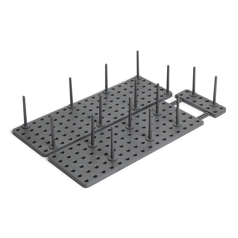 Charcoal Adjustable 2-Piece Drawer Organizer Set